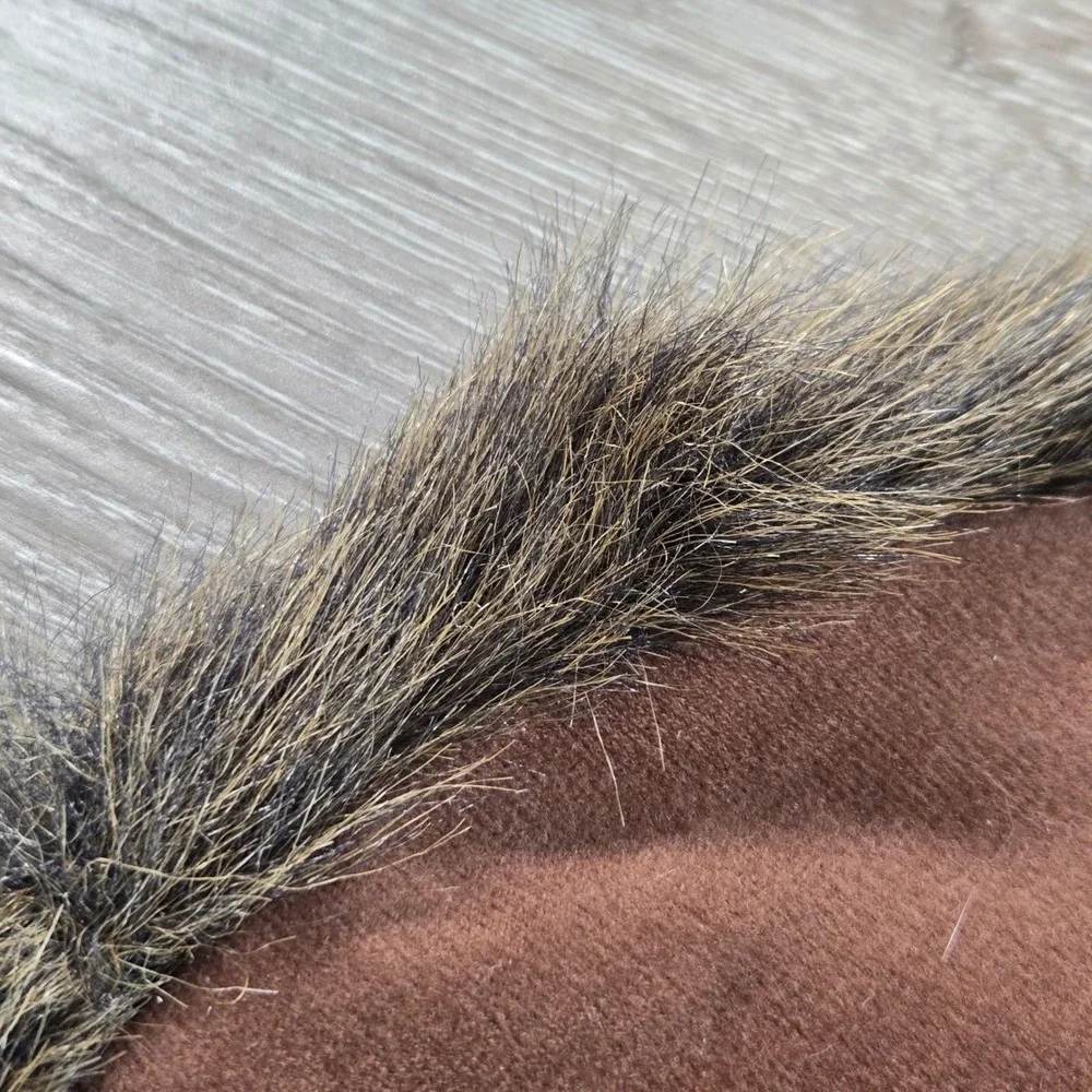 Trim Display Mat Real Fur One Size Brown French Style Plush